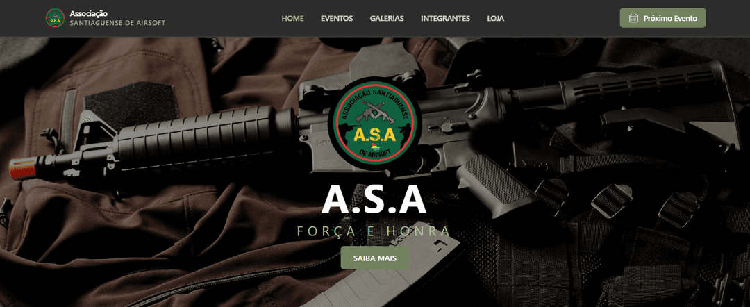 Thumbnail do projeto Portal Associação Santiaguense de Airsoft